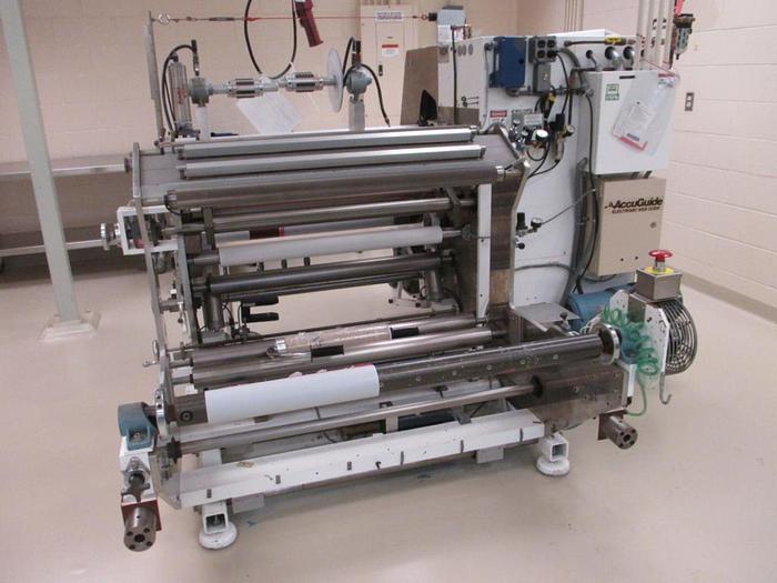 Used 36" WIDE REM (ASSOCIATED MACHINE DESIGN) MODEL 3250.17 DUPLEX SLITTER REWINDER