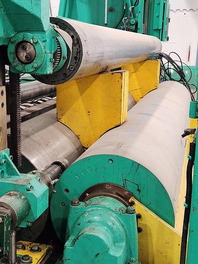 Used 135" LANGSTON SPEEDMASTER TWO DRUM WINDER 60" REWIND DIAMETER