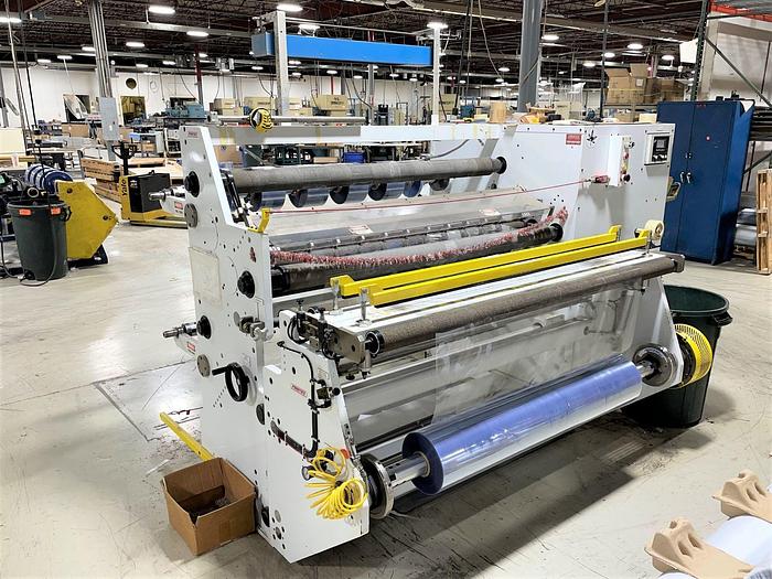 Used 60" PHOENIX MODEL 645FC-60 DUPLEX SLITTER REWINDER FOR VINYLS - PENDING SALE