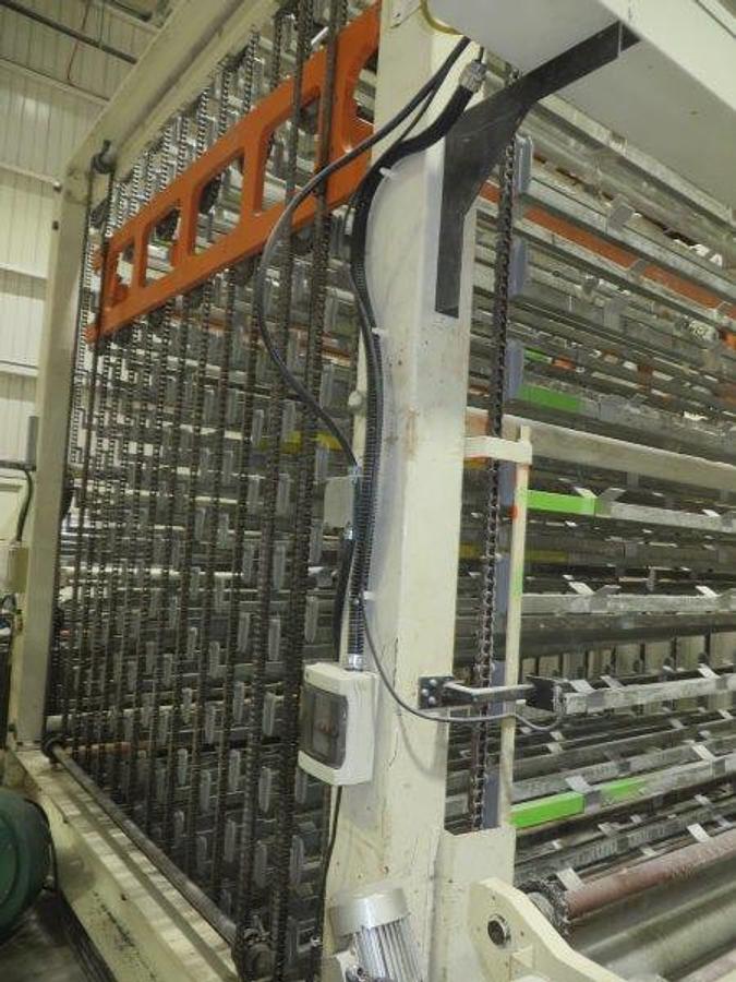 Used 2010 BAOSUO ULTRA COMPACT 102" KITCHEN TOWEL REWINDING LINE WITH LOG SAW AND PACKAGING