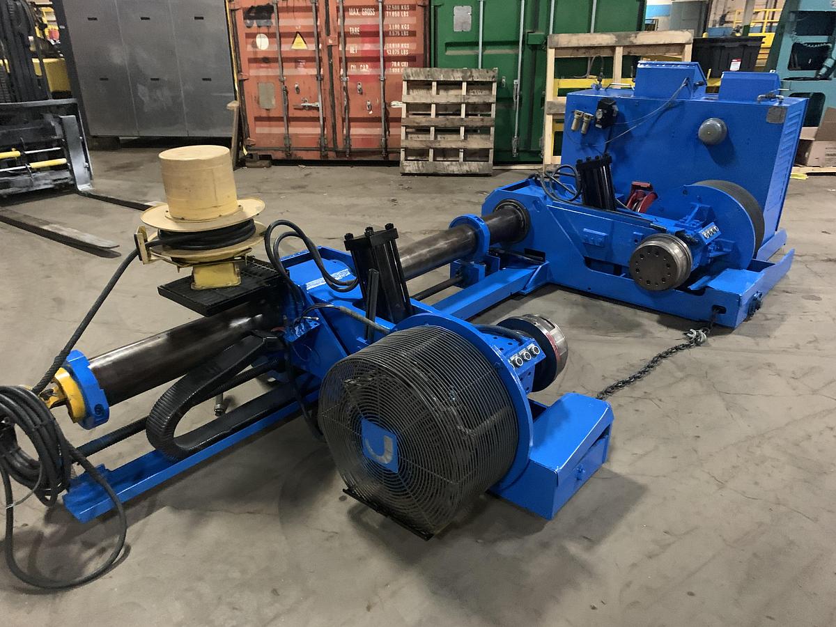 Used JAGENBERG MODEL SE-18 SHAFTLESS FLOOR PICK UP UNWIND STAND 72" ROLL DIAMETER CAPACITY
