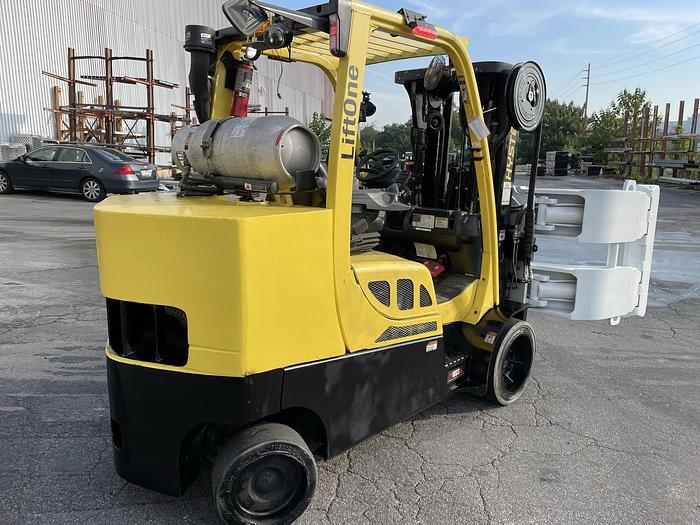 Used 12,000 POUND HYSTER S120FTPRS FORKLIFT WITH PAPER ROLL CLAMP MFG. 2018