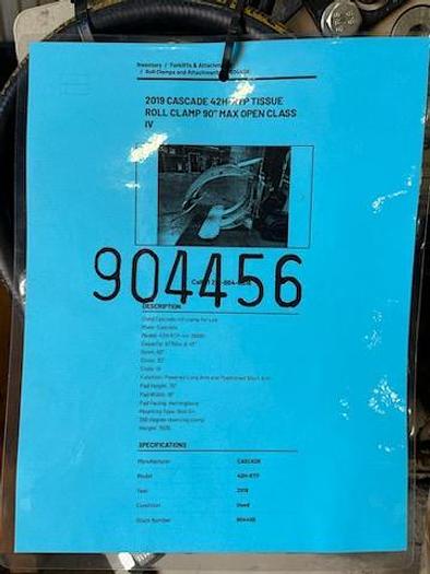 Used 2019 CASCADE 42H-RTP TISSUE ROLL CLAMP 90" MAX OPEN CLASS IV