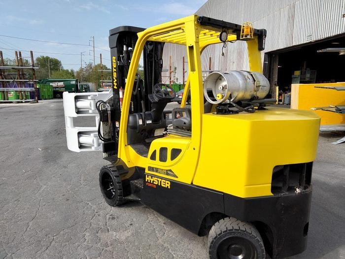 Used 12,000 POUND CAPACITY HYSTER S120FTPRS FORKLIFT WITH 60" CLAMP - PENDING JF