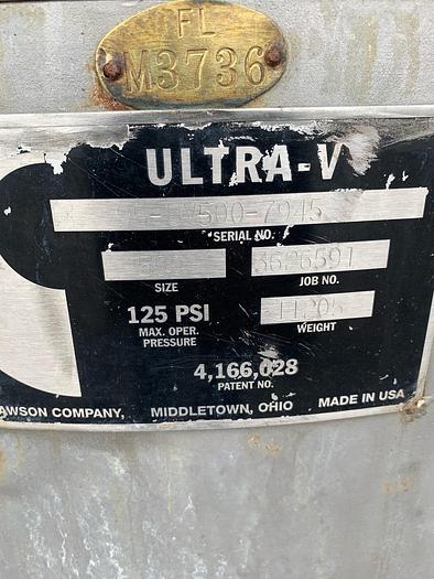 Used BLACK CLAWSON MODEL UV-500 PRESSURE SCREEN S/S 1995  75HP  PENDING - JA