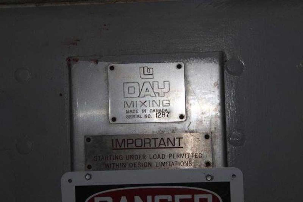 Used 87 CUBIC FOOT CAPACITY DAY MIXING DOUBLE RIBBON MIXER STAINLESS STEEL