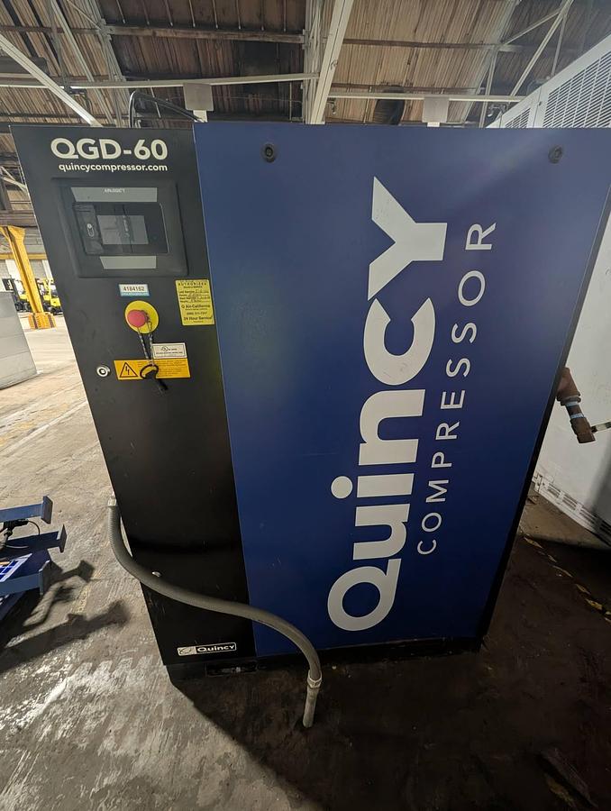 Used 60 HP MODEL QGD-60 QUINCY AIR COMPRESSOR MANUFACTURED 2019