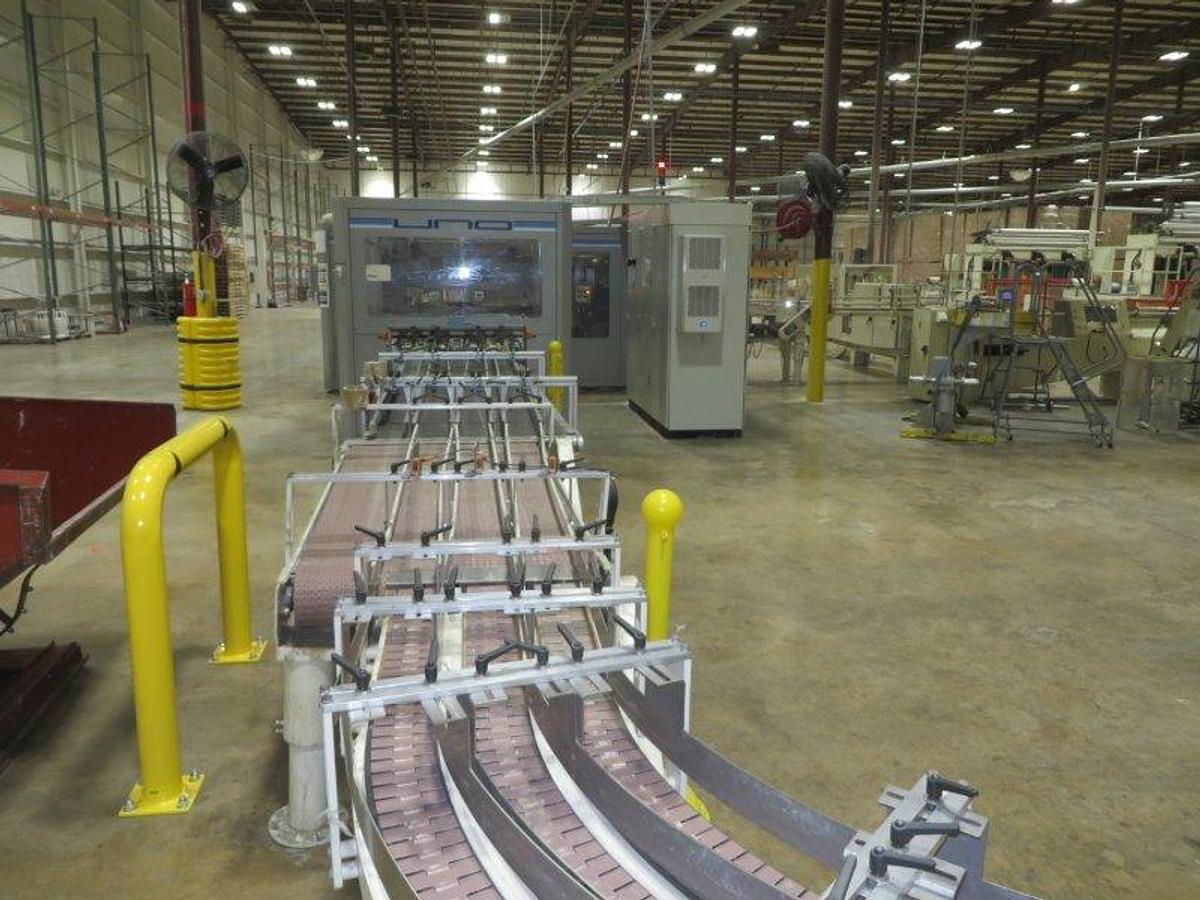 Used 2010 BAOSUO ULTRA COMPACT 102" KITCHEN TOWEL REWINDING LINE WITH LOG SAW AND PACKAGING