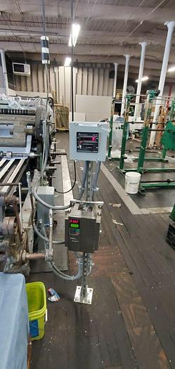 Used 55" BECK ROTARY KNIFE SHEETER W/ OUTPUT BELT CONVEYOR 7.5 HP