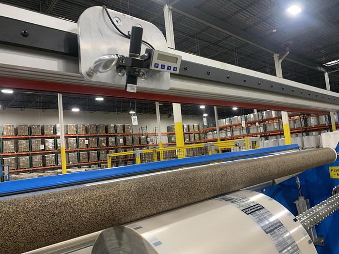 Used 94" WIDE ELITE CAMERON MODEL CW800HD CANILEVERED DUPLEX SLITTER REWINDER