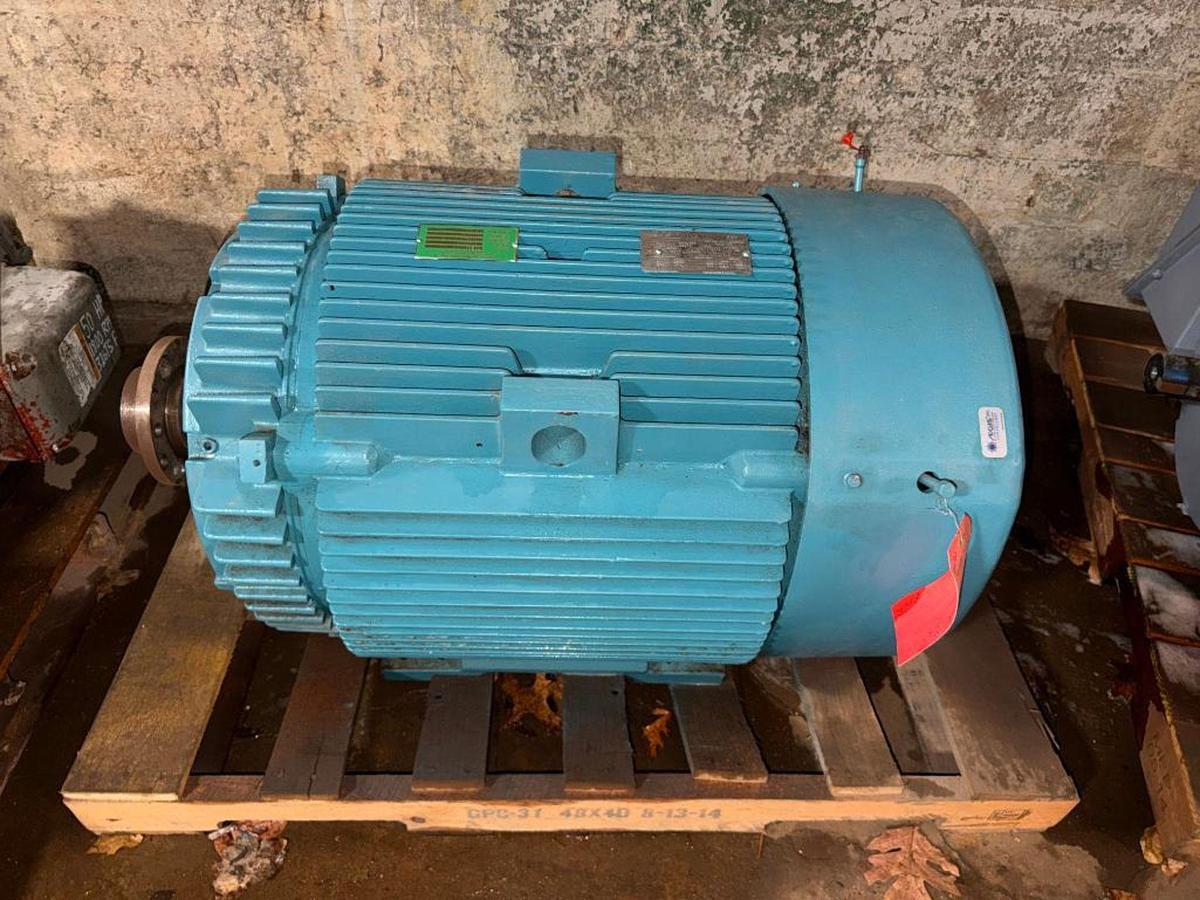 Used 125HP GE MOTOR AC MOTOR FRAME 445TS OVERHAUL/REWIND 2015