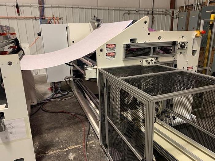 Used 50" WIDE PINNACLE VERSA SPR WIPE LINE SLITTER REWINDER / PERFORATOR - PENDING LS