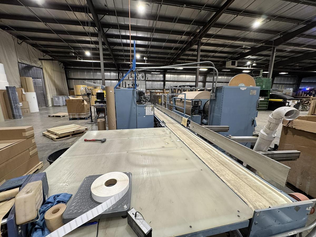 Used 72" WIDE JENNERJAHN MODEL SRA-72 COUNTER ROLL SLITTER REWINDER