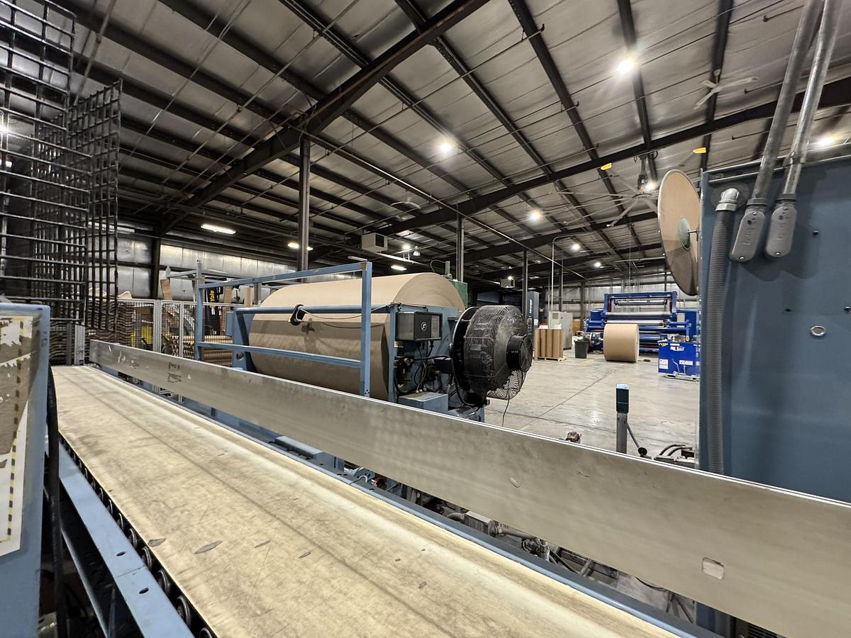 Used 72" WIDE JENNERJAHN MODEL SRA-72 COUNTER ROLL SLITTER REWINDER