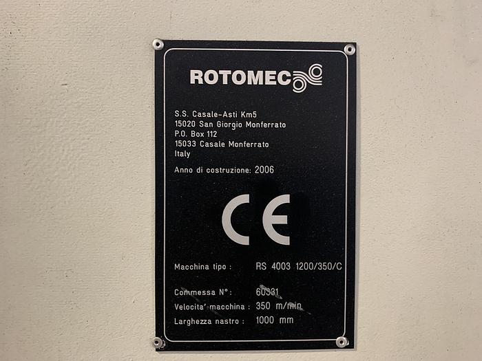 Used 40" ROTOMEC MODEL RS 4003 10 COLOR ROTOGRAVURE PRESS (SOLVENT INK) MFG. 2006