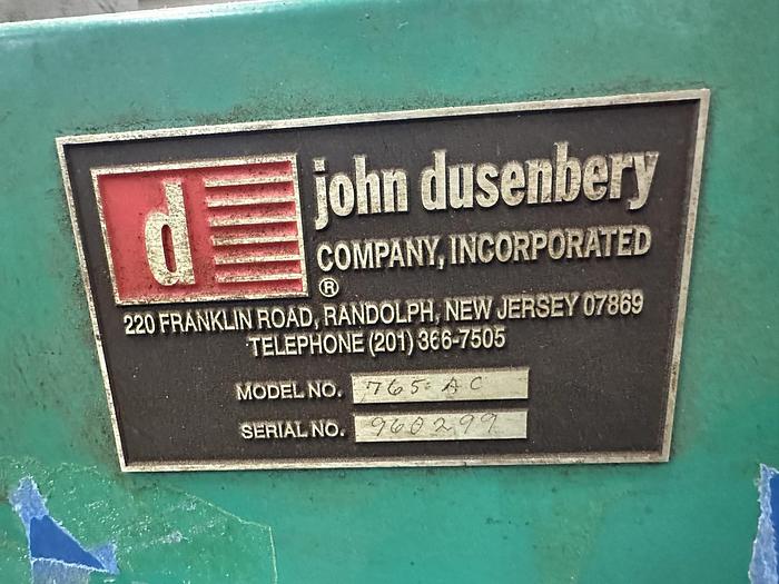 Used DUSENBERY MANUAL CORE CUTTER MODEL 765 AC
