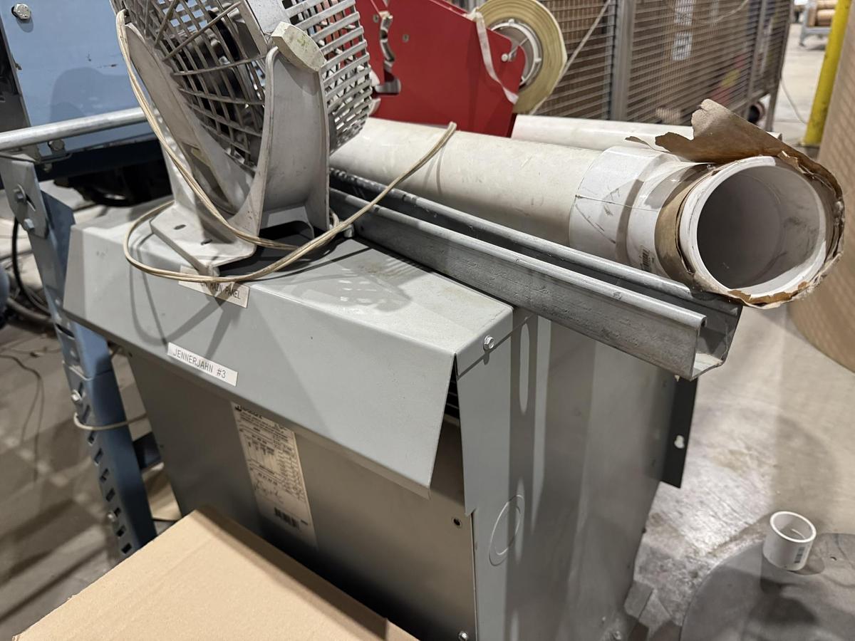 Used 72" WIDE JENNERJAHN MODEL SRA-72 COUNTER ROLL SLITTER REWINDER