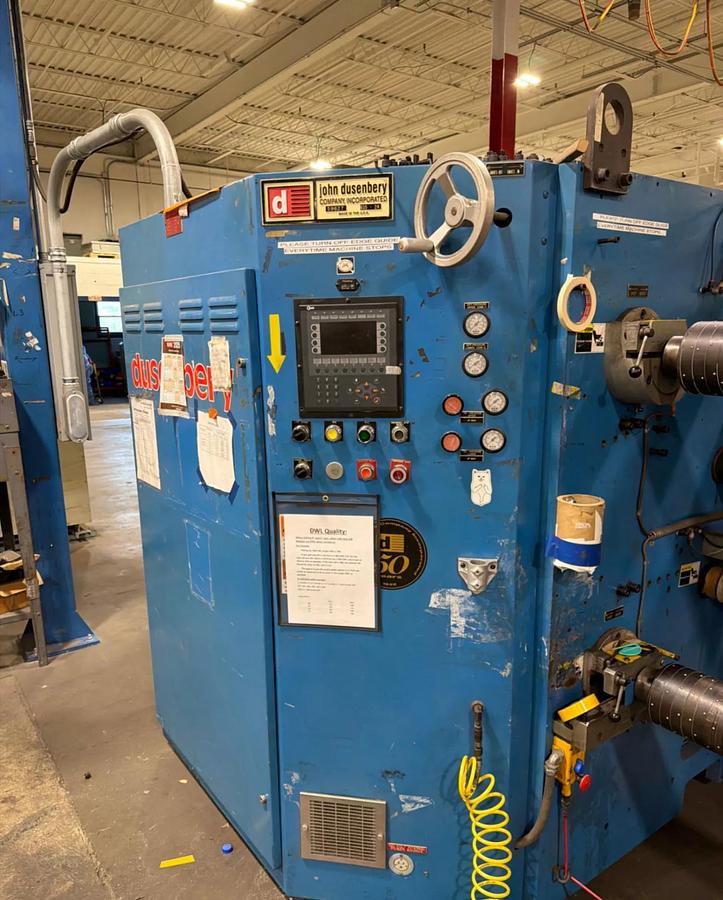 Used 62" DUSENBERY MODEL 835-24 DUPLEX SLITTER REWINDER 24" REWIND DIAMETER