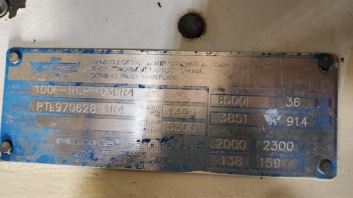 Used CASCADE 100F-RCP-03CR4 PAPER ROLL CLAMP 72 INCH DIAMETER CLASS IV