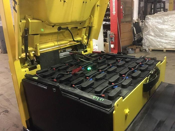 Used 5,000 POUND CAPACITY 8 HYSTER E50XN-33 FORKLIFT WITH SIDE SHIFT ELECTRIC MANUFACTURED 2018