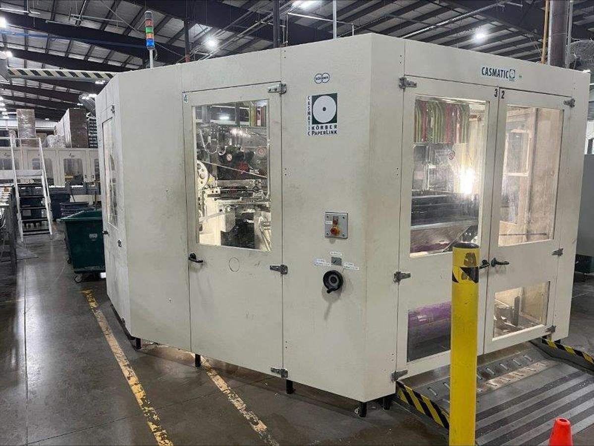 Used 2005 PERINI SINCRO 5.0 106" BRT REWINDING LINE WITH 2 LANE PERINI LOG SAW