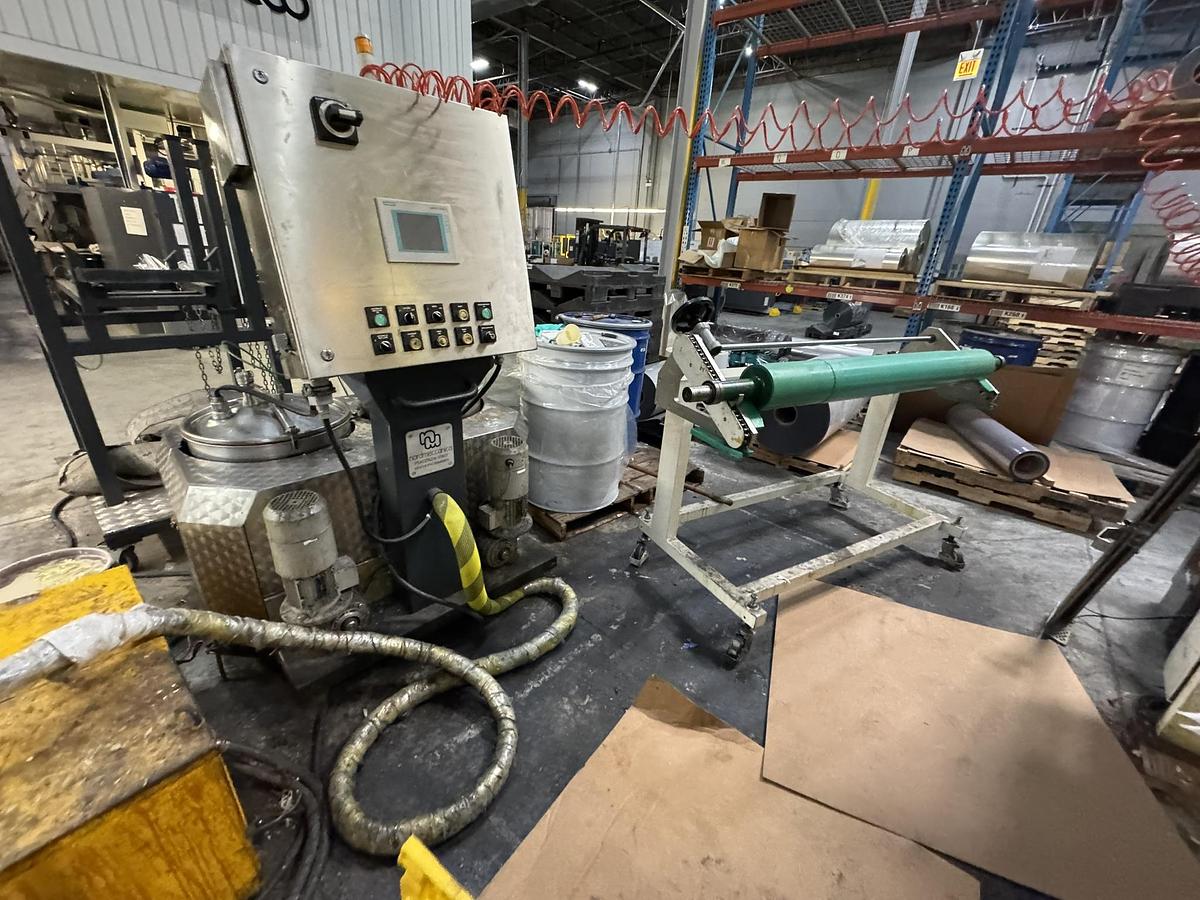 Used 59" WIDE NORDMECCANICA SUPER SIMPLEX 1500 SOLVENTLESS LAMINATOR - MFG 2012