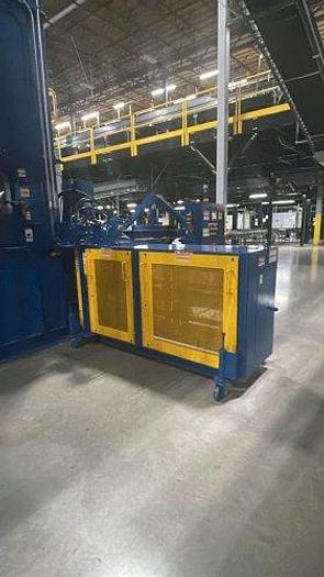 Used AMERICAN HORIZONTAL AUTO-TIE BALER MODEL DC6348-8T30 TWIN 30 HP MOTORS 