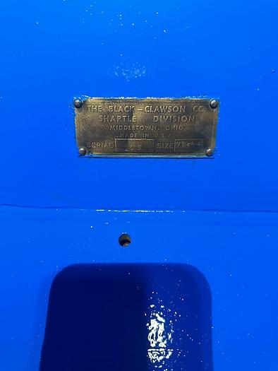 Used 84" WIDE BLACK CLAWSON HYDRAULIC PAPER ROLL SPLITTER 72" DIAMETER - PENDING JF