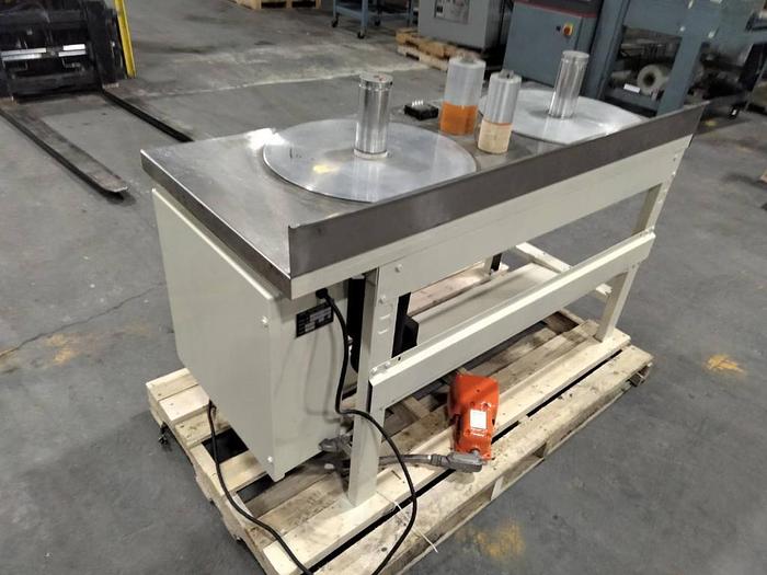 Used WEB TECHNIQUES INC.  MDL. WT-15  7" REWINDING TABLE APPX 12" OD