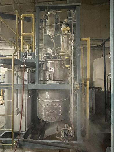 Used VORTEX UNITED STARCH MIXING SYSTEM TORNADO F5, MODEL 0202501 FX3, WITH BATCH HOPPER, BORAX HOPPER, DIGITAL SCALES, CAUSTIC HOPPER