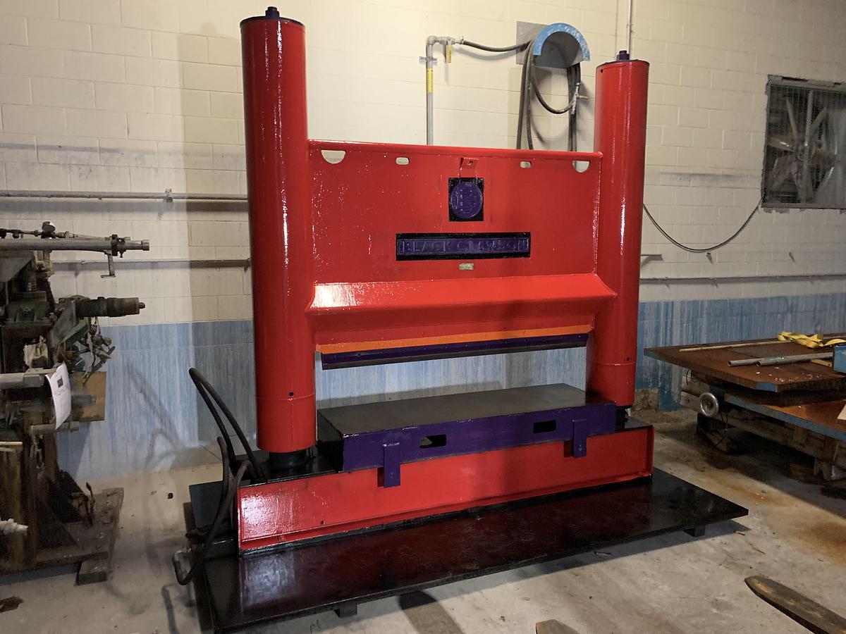 Used 60" WIDE BLACK CLAWSON ROLL SPLITTER 72" DIAMETER