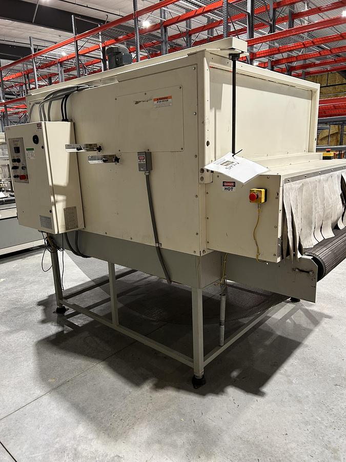 Used TEXWRAP MODEL 1348 OVERHEAD COMPRESSION SHRINK TUNNEL