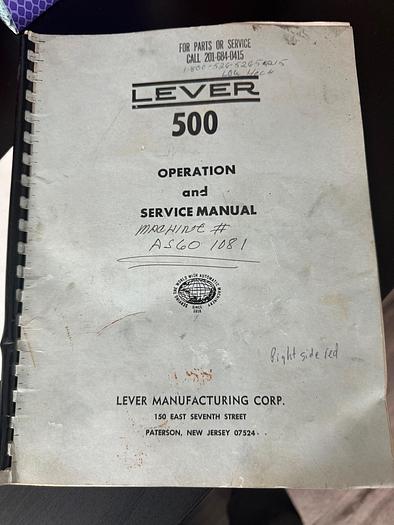 Used 85" WIDE LEVER MODEL 500 SINGLE KNIFE CUTTER