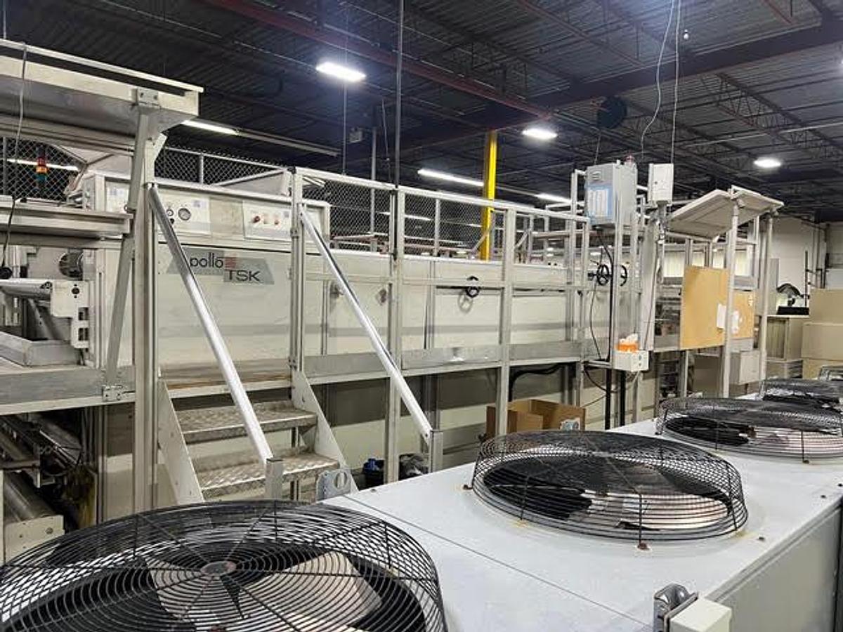 Used APOLLO-TSK 1450/ MARQUIP 59" DUAL ROTARY KNIF SHEETER