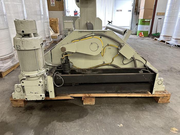 Used 60" WEBCO SHAFTLESS FLOOR PICK UP UNWIND STAND WITH EDGE GUIDE 60" DIAMETER