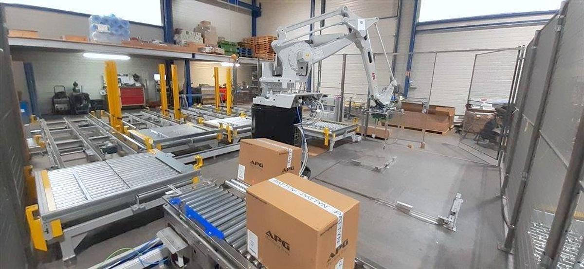 Used PATTYN HIGH-SPEED CASE ERECTING AND BAG INSERTING AUTOMATED PACKAGING SYSTEM