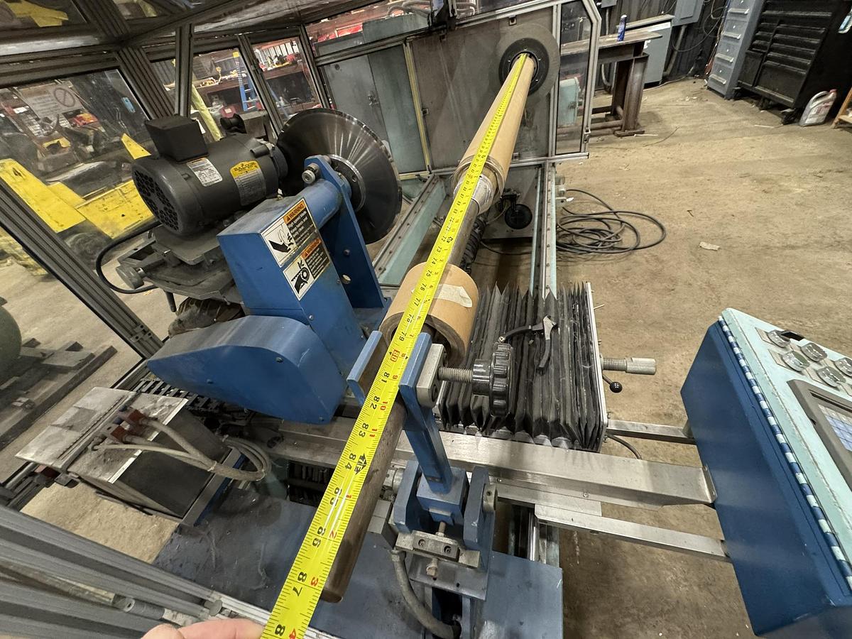 Used 60" WIDE LEVER LS1500 AUTOMATIC SINGLE KNIFE BALONEY CUTTER 16" DIAMETER