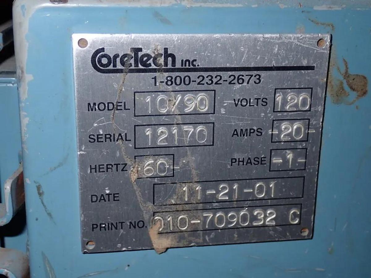 Used 90" CORETECH MODEL 10/90 CORE CUTTER