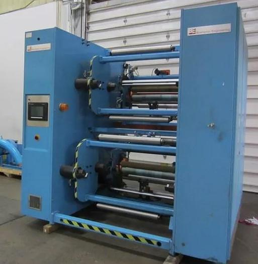 Used 34" WIDE BRAMPTON ENGINEERING DUPLEX TURRET REWIND