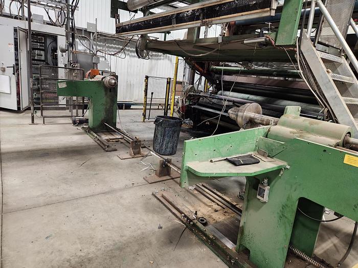 Used 135" WIDE PCMC 4 COLOR FLEXOGRAPHIC PRINTING PRESS ALLEN BRADLEY CONTROLS & SERVO UPGRADE 2013