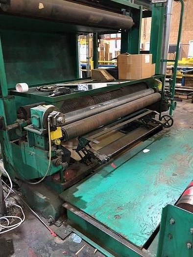 Used 72" WIDE BLACK CLAWSON TDL TWO DRUM WINDER - 72" WOLVERINE 1 COLOR PRESS