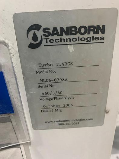 Used SANBORN TECHNOLOGIES  MODEL TURBO T14RCS CENTRIFUGE  2006