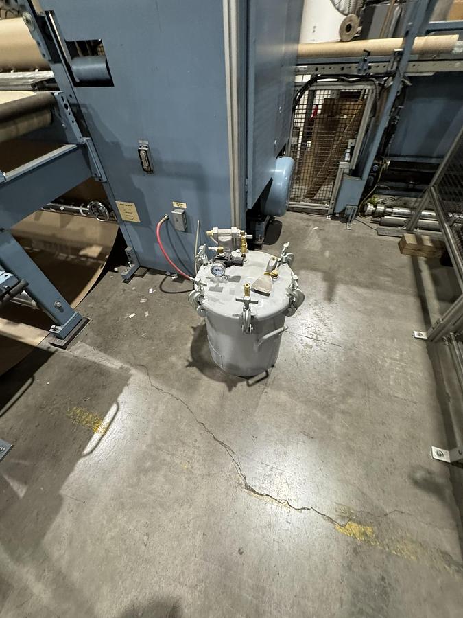 Used 72" WIDE JENNERJAHN MODEL SRA-72 COUNTER ROLL SLITTER REWINDER