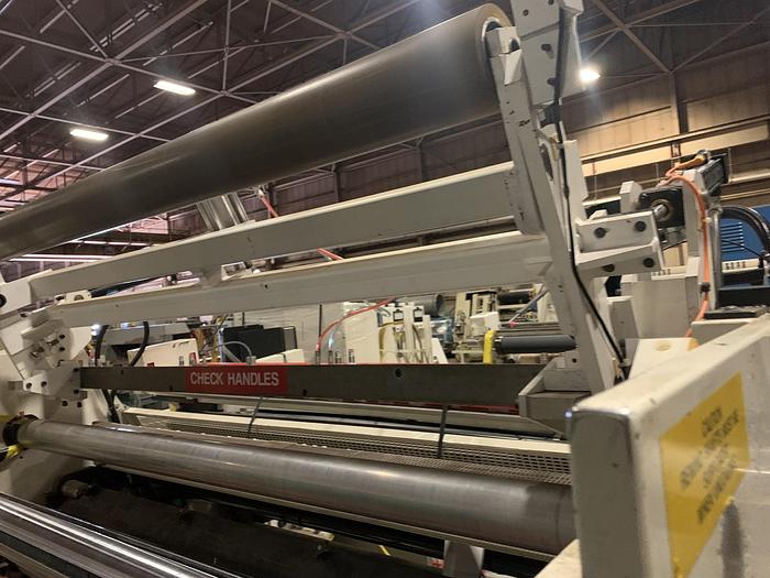 Used 62" TITAN MODEL SR6 CANTILEVERED DUPLEX SLITTER REWINDER SHAFTLESS UNWIND - PENDING LS