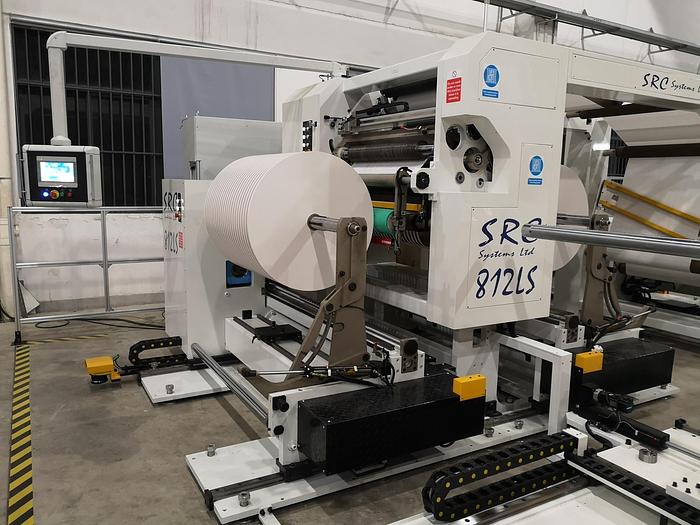 Used 40-60" SRC SYSTEMS LTD. MODEL 812LS SLITTER REWINDER 50" REWIND DIAMETERS