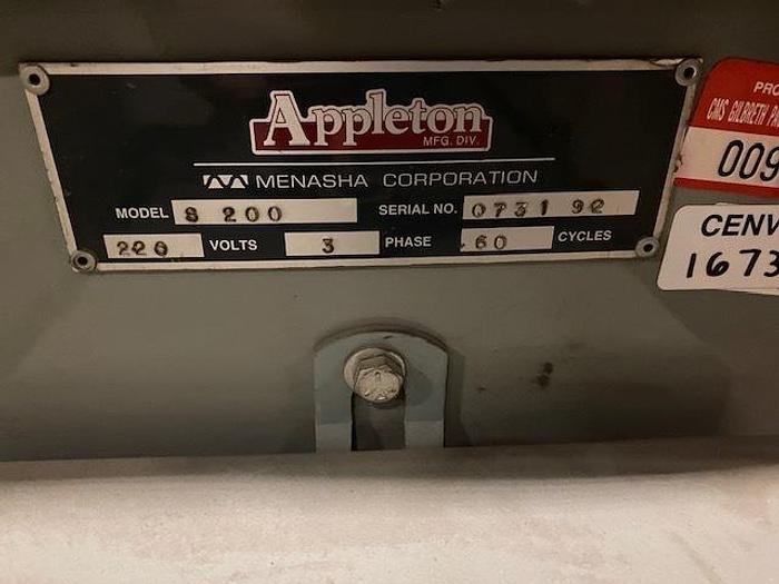 Used 120" WIDE APPLETON MENASHA MODEL S200 CORE CUTTER - 5" DIAMETER CORES