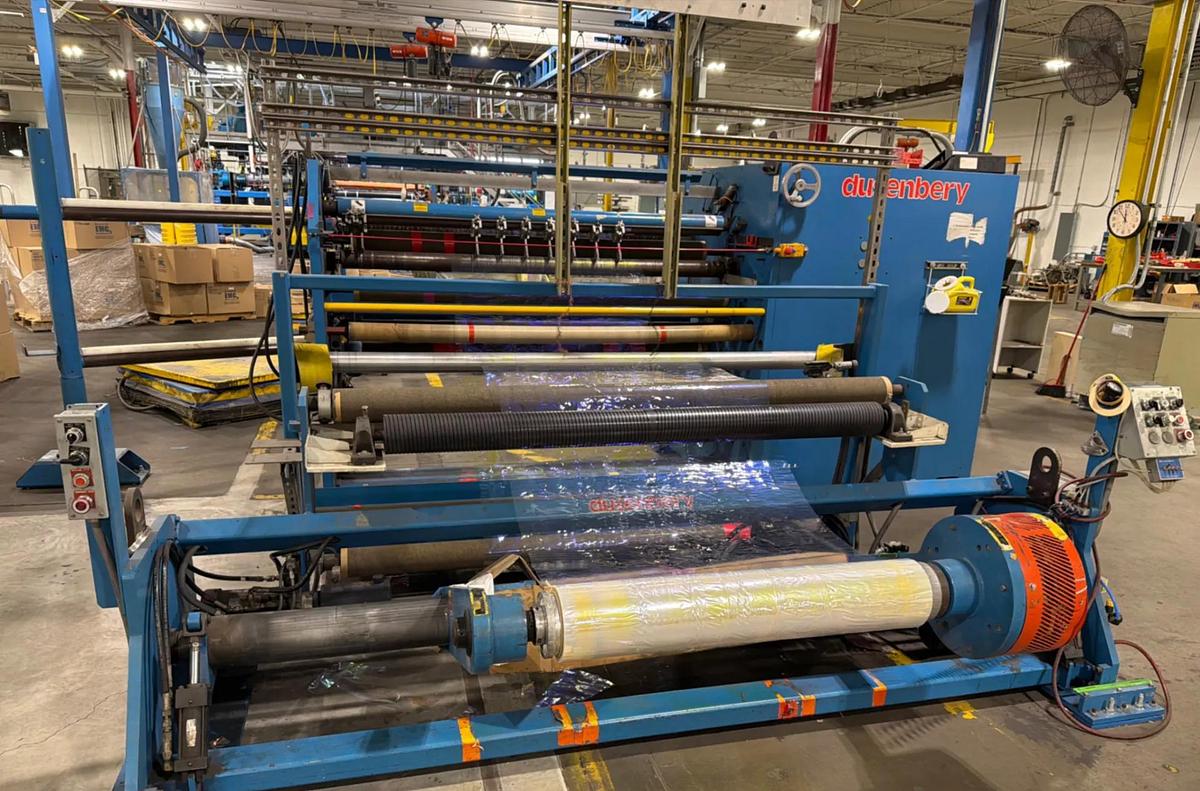 Used 62" DUSENBERY MODEL 835-24 DUPLEX SLITTER REWINDER 24" REWIND DIAMETER