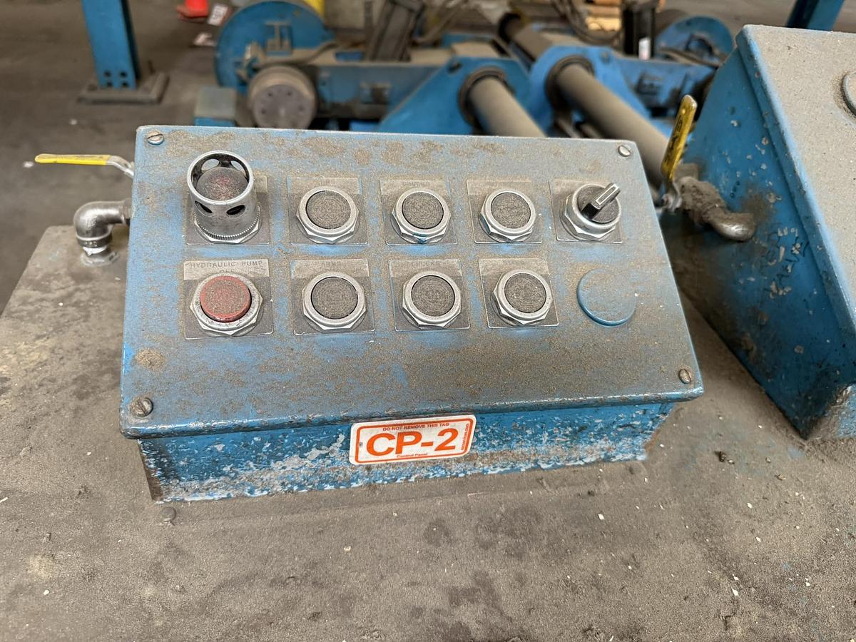 Used JAGENBERG MODEL SE-18 SHAFTLESS FLOOR PICK UP UNWIND STAND 