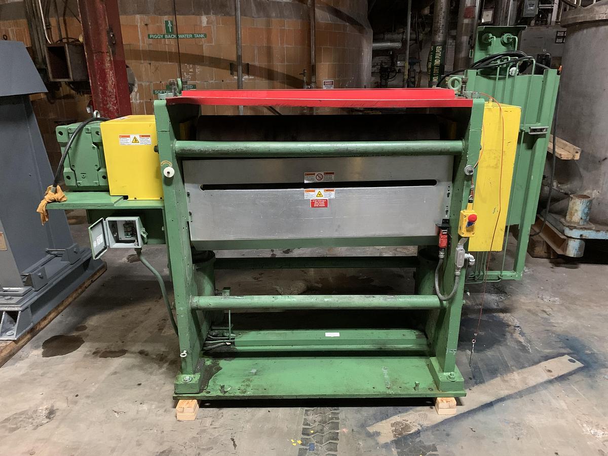 Used 47" WIDE EASTERN ENGRAVING AND MACHINE CO. INC. HYDRAULIC EMBOSSING MACHINE REBUILT 2010