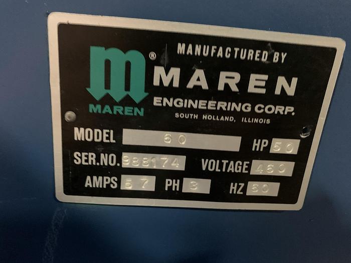 Used MAREN MODEL 60 SHREDDER W/ INCLINE CONVEYOR AND DUMPER